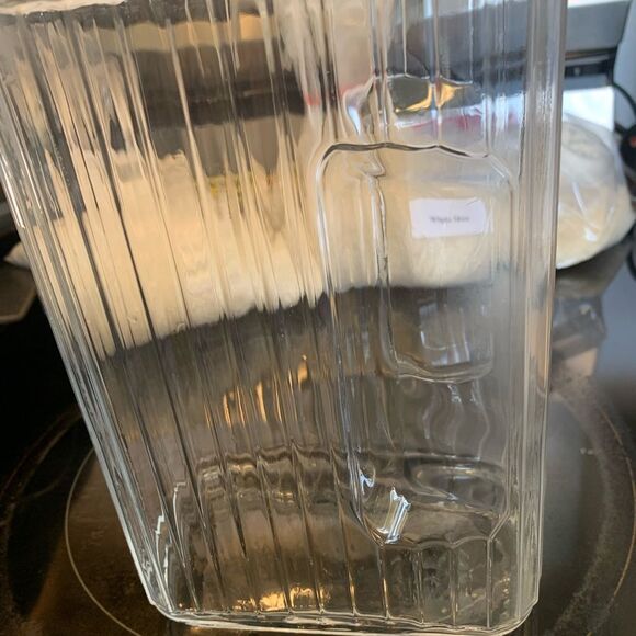 VTG Anchor Hocking Ribbed 2 Qt Glass Refrigerator Pitcher w/ Green Lid no chips - Picture 7 of 10